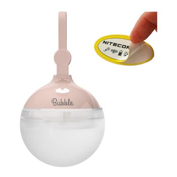 Світлодіодний ліхтар для кемпінгу NITECORE Bubble, яскравий 100 люмен, портативний, легкий, стильний, для намету, аварійний ліхтар для урагану, з наклейкою Nitecore (рожевий), маленький, рожевий