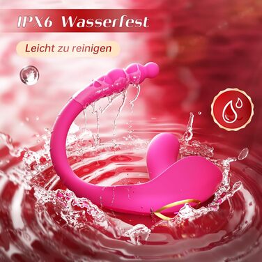 Вібратор rinofans для жінок 2-в-1, рожевий, з APP-керуванням
