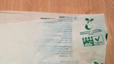 Біорозкладні пакети для сміття, зелені, 60 л, 50 шт.