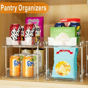 Органайзер під раковину, 2 шт. и, прозорий, велика місткість, велике навантаження, висувна полиця під раковину, з 2 полицями, вису