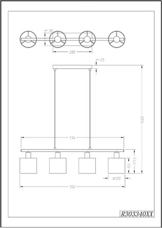 Торшер Reality Lighting Tommy R46335979, матовий метал, тканинний абажур золотого кольору, ексклюзивний 5 шт. E14 (білий, підвісний 4-світловий)