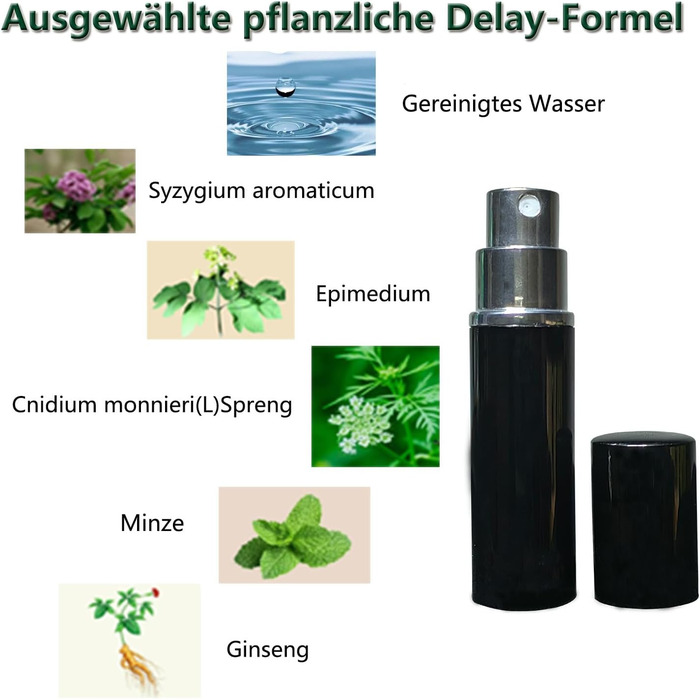 Спрей для місцевої десенсибілізації та тривалої дії для чоловіків, спрей для контролю кульмінації та відстроченої дії, що довше діє в ліжку для чоловіків, покращує тривалість дії для чоловіків, 0,17 рідкої унції