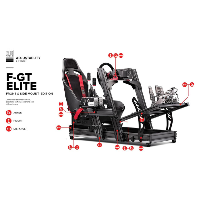 Next Level Racing F-GT Elite Front & Side Mount Edition, Next Level Racing F-GT Elite Front & Side Mount Edition
