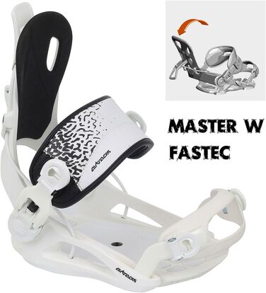 Жіночий комплект для сноуборду AIRTRACKS / BWF Lady Snowboard Кріплення Star W або Кріплення Master W FASTEC Сумка SB / 140 145 150 155 см / Довжина дошки 140 см Кріплення Master WL