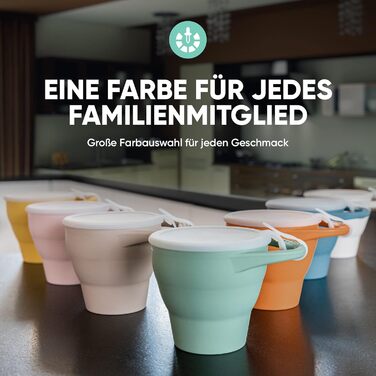 Перекусник Смаколик - зручний контейнер для перекусу в дорозі - з кришкою - чашка для перекусу (блакитний)