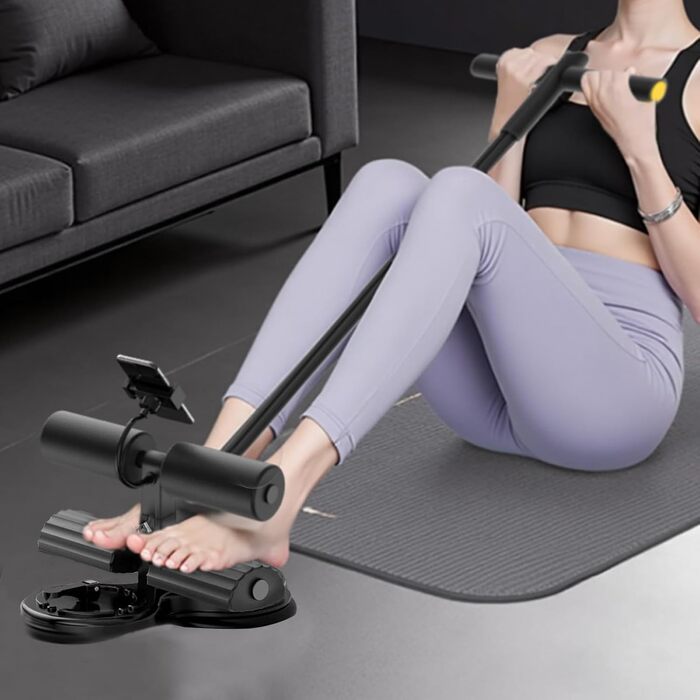 Тренажер для пресу, тренажер для бодібілдингу, тренажер для приміщень з тримачем для телефону, для силових тренувань кора, планки, стегна, підлога, тверда деревина, мармурова плитка, подорожі, офіс