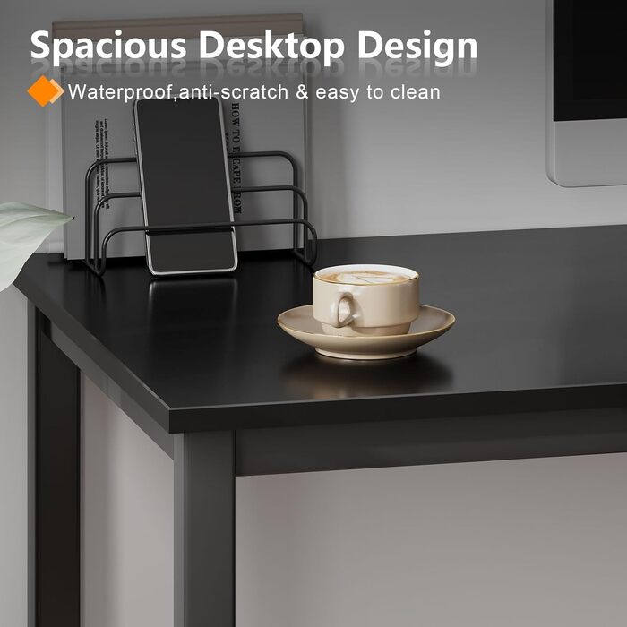 Невеликий комп&39ютерний стіл, стіл для ПК, офісний стіл, дитячий стіл, ігровий стіл, невелике робоче місце для домашнього офісу (Чорний, 80x40см) Чорний 80x40см