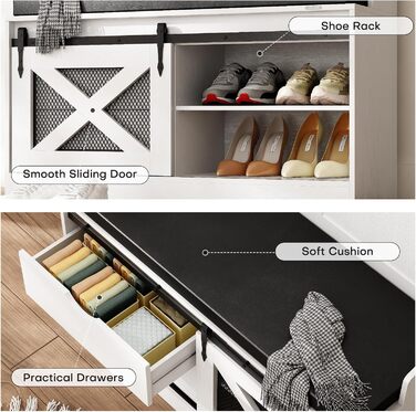 Вішалка для верхнього одягу Roomark, 6 в 1 з підставкою для взуття та 6 гачками, вішалка для передпокою з 3 верхніми полицями, під