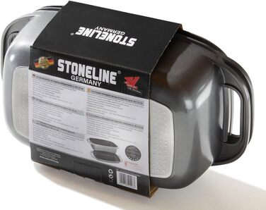 Лита алюмінієва жаровня з кришкою 43x26 см, 7,8 л Індукційна духовка безпечна для всіх типів плит, кришку можна використовувати як