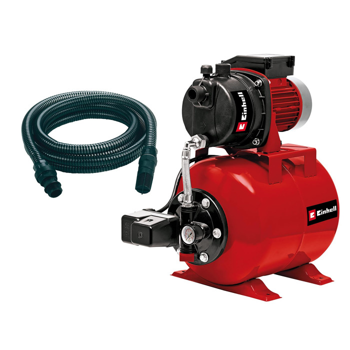Станція водопостачання Einhell GC-WW 6538 (650 Вт, тиск 3,6 бар, продуктивність 3800 л/год, вбудований реле тиску, манометр, бак 20 л)
