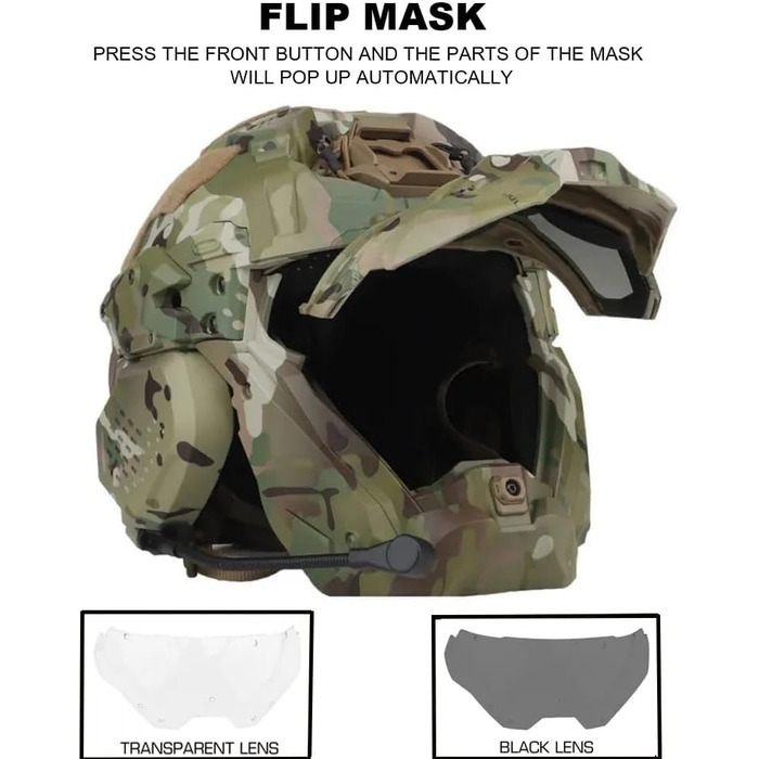 Тактичний штурмовий шолом II з маскою, гарнітурою, вентилятором із захистом від запотівання, військовий мисливський страйкбольний шолом, захисне спорядження для пейнтболу CS, сірий