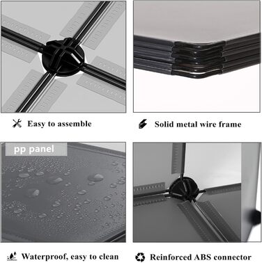 Органайзер для зберігання речей AWTATOS у формі куба, 16-кубовий модульний книжковий полиця для зберігання, полиця для шафи з пластику своїми руками, штабелювана полиця для зберігання речей, ідеальне рішення для зберігання речей для дому, офісу, спальні, 