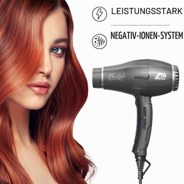 Професійний цифровий фен Parlux Ethos, Made in Italy, колір Titan Grey
