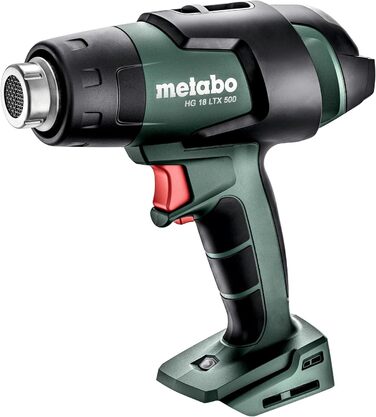 Акумуляторний фен Metabo HG 18 LTX 500 - 610502850 - 18 В - Легкий фен для потужного нагрівання - Без акумулятора та зарядного при