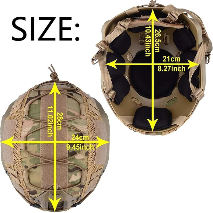 Шолом TS TAC-SKY Fast Airsoft з маскою та пейнтбольними окулярами, комплект із 5 предметів для тактичного спорядження для активного відпочинку, CBQ, косплею, полювання, тактичного шолома (A)