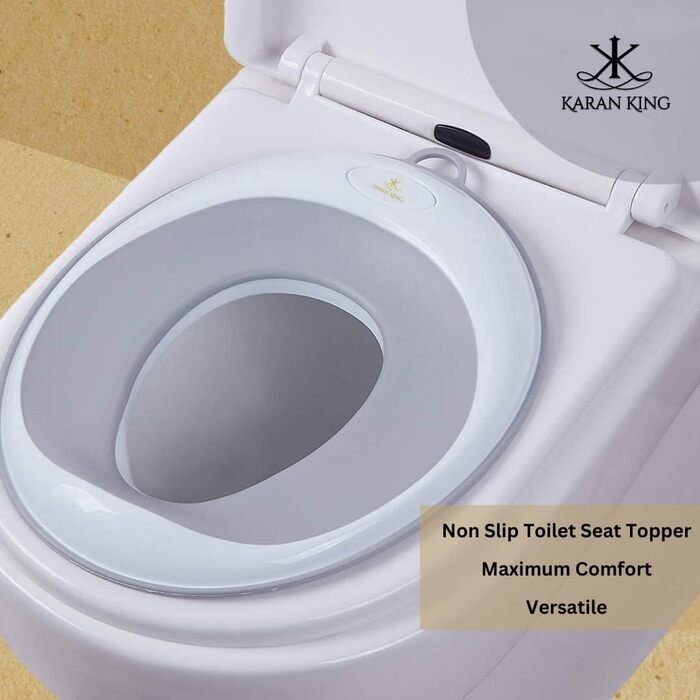 Неслизька, портативна та стильна сіра накидка на сидіння для привчання до горщика (найкраще сидіння для горщика для малюків, зручн