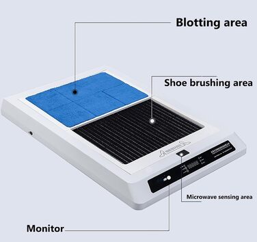 Машина для чищення підошви, чищення та сушіння 2-в-1, автоматичний датчик, розумний блиск взуття, потужна функція, швидке очищення, підходить для сімей, підприємств, готелів