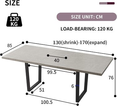 Обідній стіл JIEXI з комплектом 4-8 стільців, розсувний обідній стіл, обідній стіл, обідній гарнітур з 4-8 стільцями, дерев&39яний стіл з МДФ, підходить для вітальні, кухні (стіл 130-170 см)