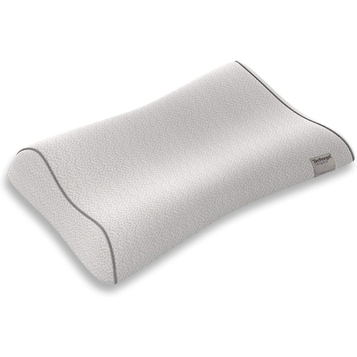 Ортопедична подушка для шиї Technogel Anatomic Curve запатентована, не містить шкідливих речовин та сертифікована гелева подушка для шийного відділу хребта для сну на спині та боці, включаючи наволочку 66x40x0,7 см, висота 7 см