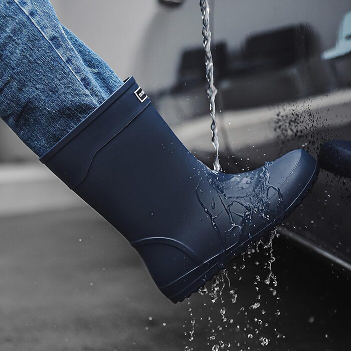 Водне взуття, гумові чоботи, гумові чоботи, чоловічі, європейський стиль, нековзні, для кухні, риболовлі, подорожей та походів, розмір 42 EU, сині