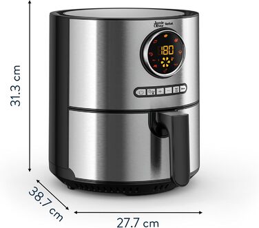 Фритюрниця Jamie Oliver від Tefal, ємність 4,2 л, 8 автоматичних програм, цифровий сенсорний дисплей, EY11JD10