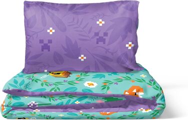 Постільна білизна Jay Franco Minecraft з квітковим візерунком - односпальний комплект постільної білизни з наволочкою 50 x 70 см б