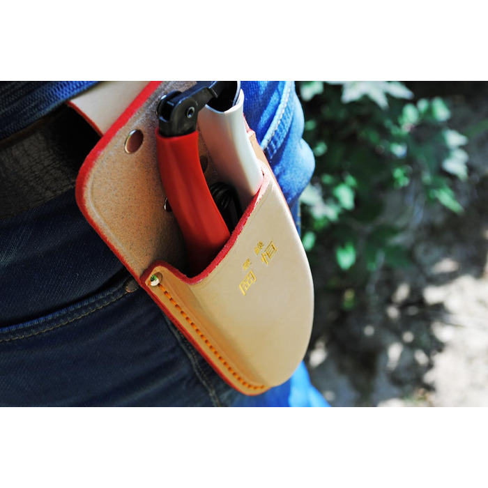 Шкіряна кобура OKATSUNE 133 велика Кобура для пояса з міцної шкіри Підходить для садових ножиць/секаторів Okatsune 103 та 104 235 мм, 65 г Світло-коричнева кобура 133 для 103104