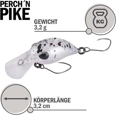 Набір з 5 приманок для форелі з коробкою для снастей, 3,2 см міні-воблери 3,2 г, штучні приманки для форелі та окуня, рибальські аксесуари різних кольорів для рибалок-хижаків, набір 1 - 3,2 г/3,2 см