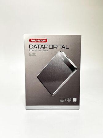 Зовнішній жорсткий диск Hikvision 1 ТБ, 2.5 дюйма USB 3.0 Ultra Thin Portable SATA, жорсткий диск для ПК, Mac, ноутбука, телевізора, мобільного телефону, Wii U, Xbox, PS4 (чорний) HD-E30