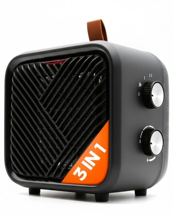 Керамічний електричний вентилятор-обігрівач 3-в-1 маленький та тихий електричний обігрівач з термостатом (1000/1500 Вт вентилятор 4 Вт), енергозберігаючий електричний обігрівач/дуводув для використання в приміщенні