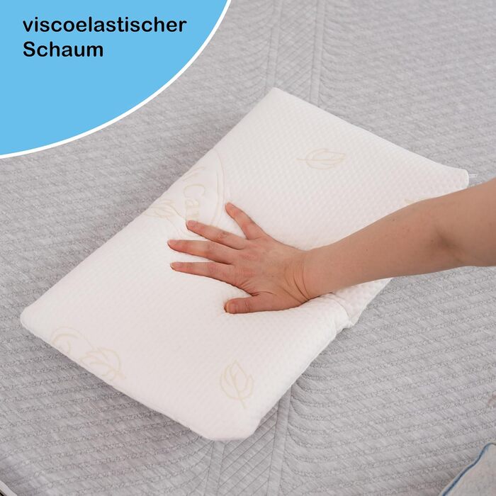 Дитяча подушка для дітей віком від 2 років, 50306 см - Ергономічна дитяча подушка з в&39язкопружної гелевої піни. Ідеально підходить для всіх дитячих ліжечок. Також ідеально підходить як супутник у подорожах.