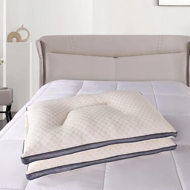 Подушка преміум-класу Mixibaby, 2 шт., 50 x 70 см, дихаюча, м&39яка, стьобана, для шиї, модель подушка для підтримки шиї