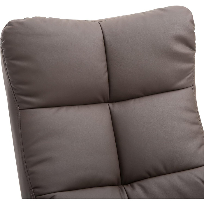 Крісло-реклайнер HOMCOM з підставкою для ніг, місце для зберігання, м&39яке крісло для телевізора з функцією відкидання, поворотне крісло для телевізора на 360 для спальні, вітальні, штучна шкіра, коричневий