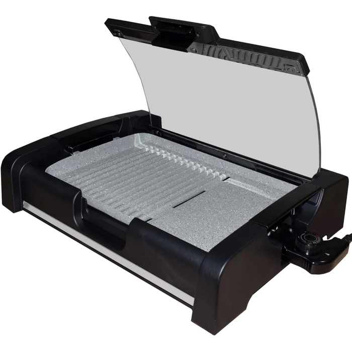 Настільний гриль Syntrox Germany Strivasa з керамічною пластиною для гриля, електричний гриль 2200 Вт, контактний гриль, електричний настільний гриль, зручний, 6 кілограмів, нековзні гумові ніжки
