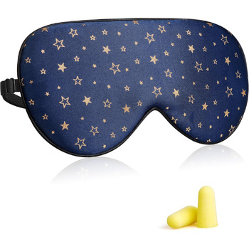 Шовкова маска для сну для чоловіків і жінок, зручна супер м'яка маска для очей з регульованим ремінцем, 100 чистий шовк, працює в