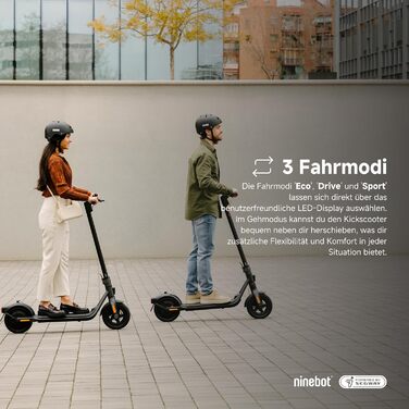 Електросамокат Segway-Ninebot F2 Plus D для дорослих швидкість до 20 км/год, запас ходу 55 км, сертифікований для доріг