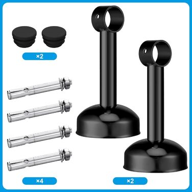 Стельова вішалка для одягу, вішалка для одягу під будь-яким кутом, вішалка для одягу, настінне кріплення, кутові стельові рішення для горищ, спалень, під сходами, місце для зберігання, чорний