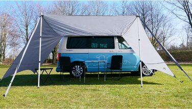 Брезент для автобудинку yourGEAR Tropea з бічними стінками, водонепроникним сонцезахисним вітрилом Bulli із захистом від ультрафіо