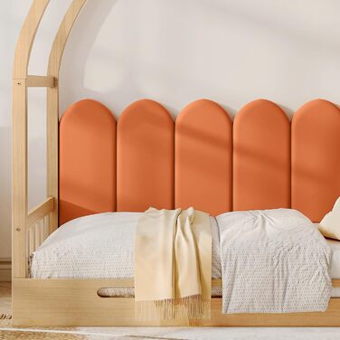 Дитяче ліжко, висувне дерев'яне ліжко з рейковим каркасом, розсувне ліжко денний ліжечко, ліжко зі склепінчастим дахом, оксамитові