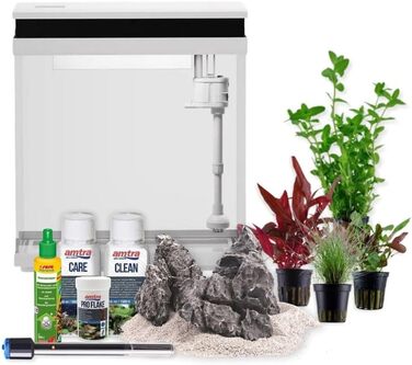 Акваріум AquaOne Nano LED HNE-300, 13 л, зелений, комплект з фільтром і підсвіткою