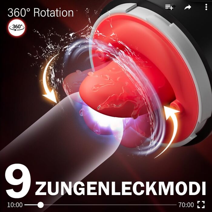 Електричний мастурбатор Seekheart для чоловіків, з 9 режимами смоктання, 9 режимами вібрації та 9 режимами «лизання»