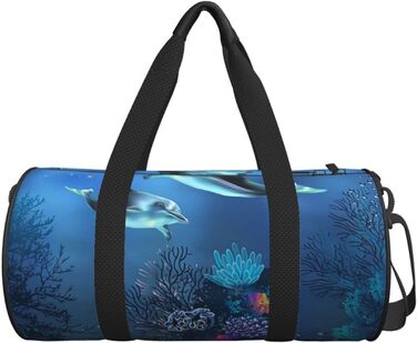 Дорожня сумка-циліндр з тропічним принтом пальмового листя, спортивна сумка для чоловіків та жінок, сумка-мішок, спортивна дорожня сумка