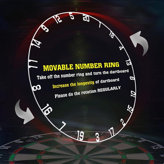 Коркова мішень для дартсу з дротиками, офіційна сталева мішень для дартсу, набір сталевих дротиків з 6 дротиками з металевим наконечником та 6 деками (лише для мішені для дартсу)