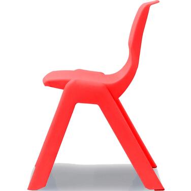 Дитячий стільчик Stimo з гумовими ніжками, вантажопідйомність до 100 кг, штабелюється та стійкий до перекидання, підходить для використання в приміщенні та на вулиці (виготовлений з пластику) (червоний)