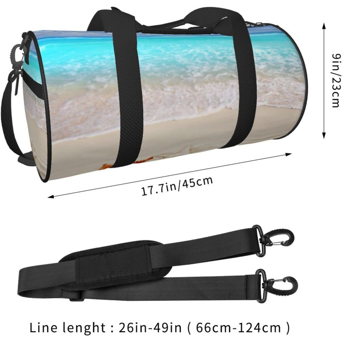Дорожня сумка-циліндр з морським мотивом, спортивна сумка для чоловіків та жінок, сумка-мішок, спортивна дорожня сумка