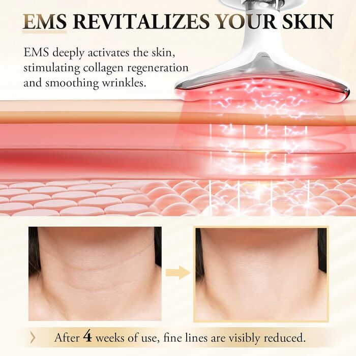 Масажер для обличчя проти зморшок, ANLAN Пристрій для краси обличчя з 3 режимами, 45 V Face Beauty Meter Пристрій для обличчя для підтяжки шкіри та підтяжки EMS Масаж обличчя для жінок Чоловіки V Shape Face Пристрій для обличчя білий