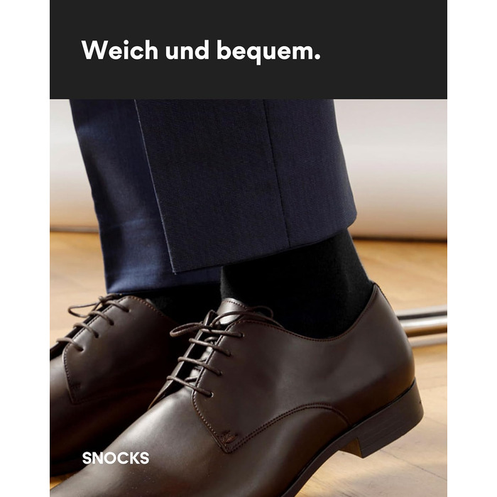 Чоловічі шкарпетки Snocks (4 пари) Бізнес-шкарпетки для чоловіків 4 шт. Чорні 43-46