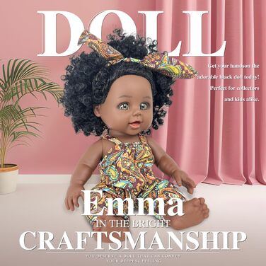 Африканська лялька для дітей Fashion Play Doll Kids Girls, 2you Black Doll 10 Inch Baby Doll