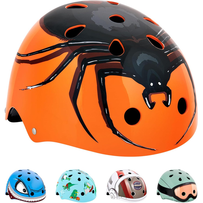 Дитячий шолом велосипедний шолом для дівчаток і хлопчиків чоловічий і жіночий - Повністю регульований - Світлодіодний задній ліхта