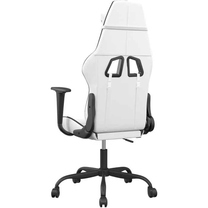 Ігрове крісло INLIFE Біло-чорне зі штучної шкіри, Меблі, Крісла, Ігрові крісла, Чорне, 16,1 кг, 3143651